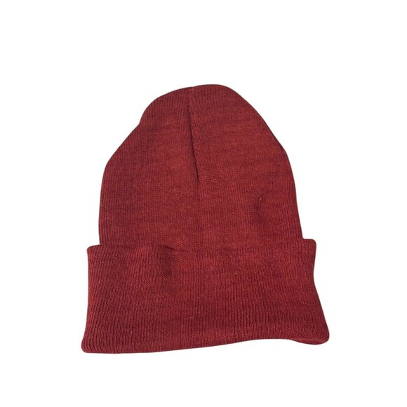Yacht & Smith Unisex Burgundy Red Knit Beanie - Picture 5 of 7